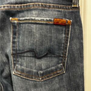 7 For All Mankind Blue Boot Cut Jeans